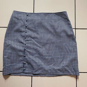 Blue Rain plaid mini skirt